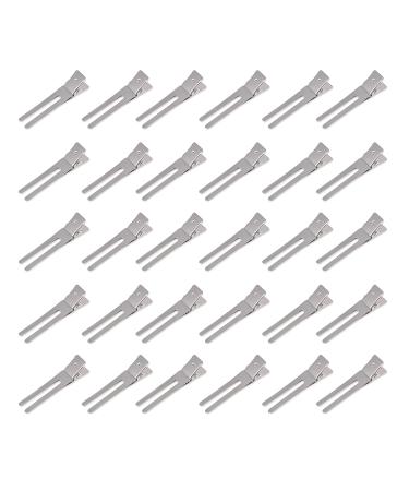 Breeze Thru Double Prong Pin Curl Root Clips  Curly Girl Method Approved Curl Setting Section Hair Clips  1.75'' Metal Clips for Hair Salon  Styling 30 Count (Pack of 1)