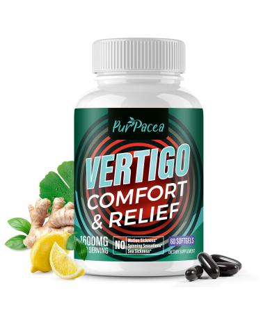 Liposomal Vertigo Supplement High Absorption Formula with Ginkgo Biloba Ginger Extract & Magnesium Natural Wellness Supplement Relaxation and Calm 60 Softgels 60 Count (Pack of 1)