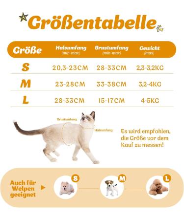 Supet Cat Dishes: Soft Yellow Cat Vest for Kittens & Small Dogs (M 33-38 cm) | International Shipping - Buy Online on GoSupps.com