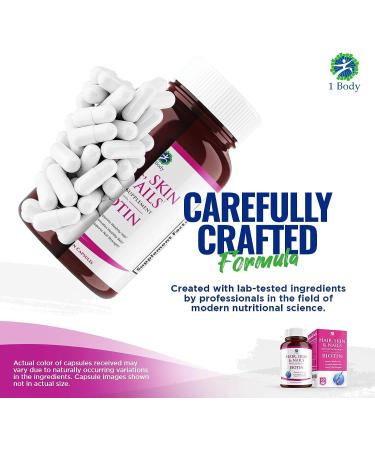 Hair Skin and Nails Vitamins with Biotin - Nail Growth and Skin Care Supplement for Men and Women - Buy Online on GoSupps.com