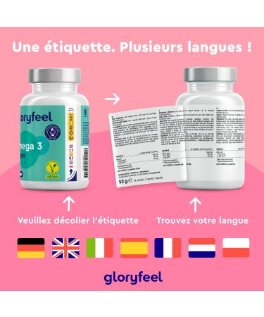 Omega 3 Vegan (1440mg per Daily Dose) Algae Oil Fatty Acid Concentrate with 432mg DHA and 216mg EPA Contributes to Normal Heart Function 60 Capsules 100% Plant and Sustainable - Buy Online on GoSupps.com