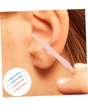 KALLORY 4 Pcs Double-Headed Spiral Ear Spoon Ear Cleaning Tools Kit - Random Color, 10x0.8x0.8cm - Buy Online on GoSupps.com