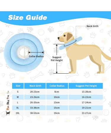 Sbayool Blue L Soft Adjustable Dog Donut Cone Collar for Post-Surgery Recovery - Anti-Licking & Comfortable - Buy Online on GoSupps.com