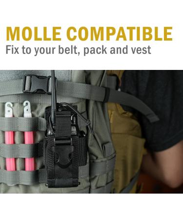 VIPERADE MOLLE Radio Holster for Vest - Universal Walkie Talkie Holder for Duty Belt - Tactical Radio Pouch for Baofeng & Motorola - Buy Online on GoSupps.com