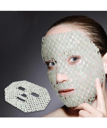 FRCOLOR Cooling Facial Sleeping Eye Mask - Weighted Crystal Rejuvenation Mask for Skin - Natural Jade Anti-Wrinkle Tool - 29x22cm Green - Buy Online on GoSupps.com