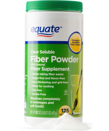 Equate Clear Soluble Fiber Powder - 125 Servings, 16.7 oz (2 Pack) - Buy Online on GoSupps.com