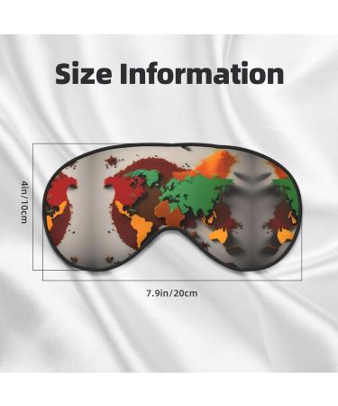 World Map Made of Spices Print Double-Sided Eye Mask Soft and Light Blocking for Enhancing Sleep Quality - Buy Online on GoSupps.com