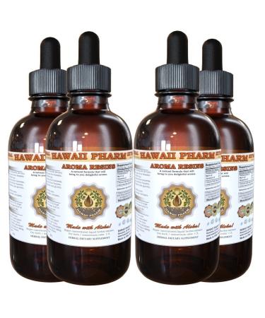 Hawaii Pharm Opopanax Copal Frankincense Myrrh Gum and Dragons Blood Liquid Extract Aroma Supplement Tincture Herbal Supplement Made in USA 4x4 fl.oz 4 Fl Oz (Pack of 4)
