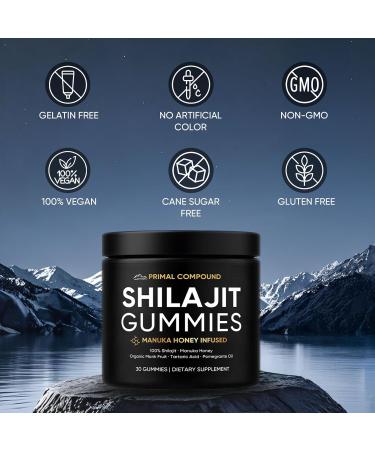 TOGOLIUN Primal Compound Shilajit Gummies for Men with Himalayan Shilajit Manuka Honey Organic Monk Fruit & Fulvic Acid 30 Gummies - Buy Online on GoSupps.com