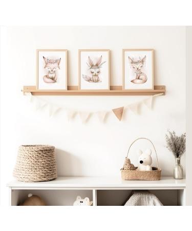 Lavema Baby Room Decoration Poster - Boho Forest Animals Art for Girls | A4 Wall Pictures for Children s Rooms | Beige Nursery Decor - Buy Online on GoSupps.com