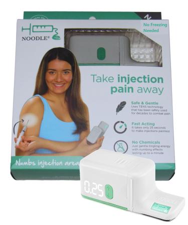 Noodle Numbs The Skin for Comfortable Injections Disinfects The Injection Site Safe & Gentle Fast Acting No Chemicals Large LED Digits Automatic Shut-Off Works w/o Refrigeration