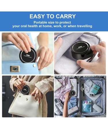 UV Toothbrush Sanitizer Holder - Portable Cleaning Case for Electric & Manual Toothbrushes | Fan Drying Rechargeable Black - Buy Online on GoSupps.com