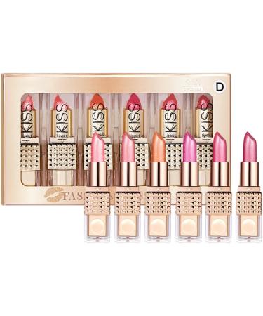 Duroecsain Glitter Lipstick Non Stick Lipstick with Long Lasting Color Long Lasting Waterproof Lipstick for Women and Teens Wedding Makeup - Buy Online on GoSupps.com