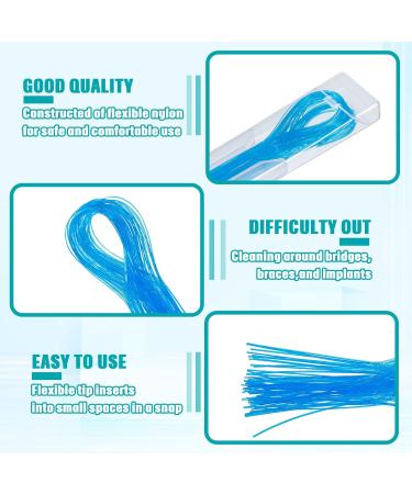1000 Pcs Dental Floss Threaders for Braces and Implants | Multifunctional Nylon Loop Design | Pack of 20 (Blue) - Best for Oral Care - Buy Online on GoSupps.com