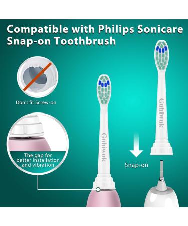 Philips Sonicare Replacement Heads - Compatible Toothbrush Brush Heads | 10 Pack for Click-on Electric Toothbrush - Buy Online on GoSupps.com