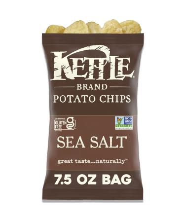 Kettle Brand Sea Salt Kettle Potato Chips, Gluten-Free, Non-GMO, 7.5 oz Bag