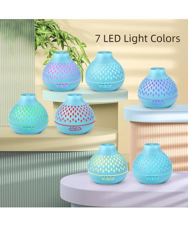 SPLITSKY 400ML Essential Oil Diffuser with Remote Control - Aromatherapy Humidifier for Room, Bedroom, and Office - 10 Hours Quiet Scent Diffuser - 14 LED Colors Timer - Blue - Buy Online on GoSupps.com