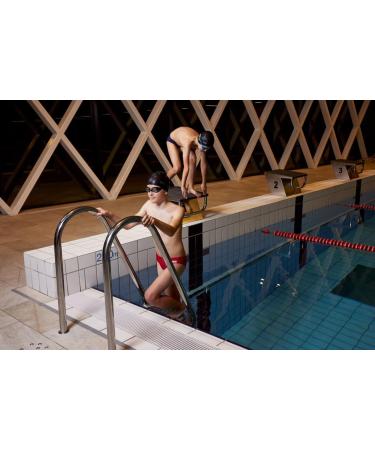 Arena Tracks Junior Anti-Fog Competition Swimming Goggles for Kids - UV Protection 4 Nasal Gaps Silicone Seals - Blue White Fluoyello (36) - Buy Online on GoSupps.com