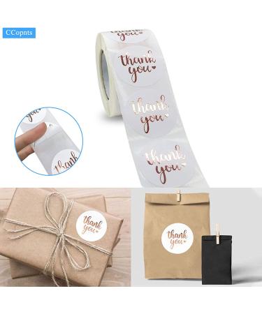 1.5 Inch Thank You Stickers Roll  500 Pcs Rose Gold Thank You Stickers Lables for Baking Packaging Envelope Seals  Small Business White Stickers Tags for Wedding Birthday Party Gift Wrap Bag - Buy Online on GoSupps.com