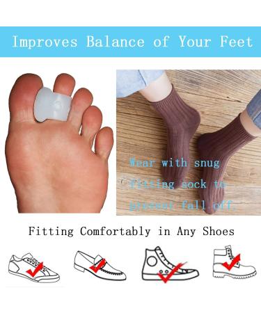 Menocady Pack of 12 Toe Separator Gel Toe Spacers for Bunions - Big Toe Spreaders for Pain Relief and Toe Alignment (White) - Buy Online on GoSupps.com