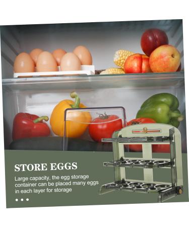 UKCOCO Egg Carton Plastic Trays Refrigerator Fridge Egg Dispenser Egg Storage Holder Clothing Household As Shown2 25X20CM - Buy Online on GoSupps.com