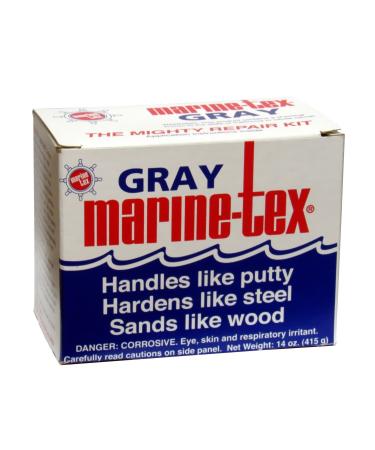 Marine-Tex Epoxy Putty Gray 12 Ounce (3/4 lb) Kit
