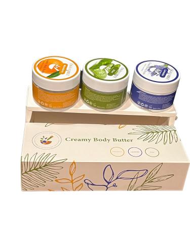 All Natural Creamy Body Butter Set - Vegan Shea Moisturizer for Women | Scented Skin Care Gift 12 Oz - Buy Online on GoSupps.com