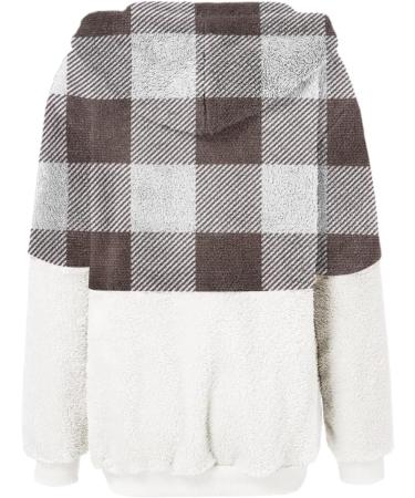 Buy Hanxiulin Oversized Plush Jacket for Women - Warm Lined Winter Coat Reversible Casual Fashion Hoodie - Buy Online on GoSupps.com