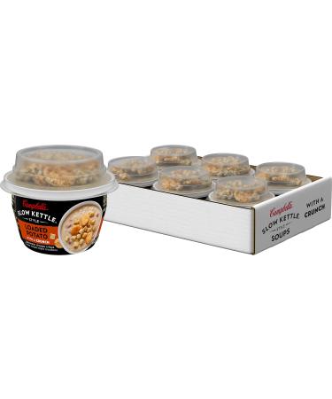 Campbell's Slow Kettle Style Loaded Potato Soup With A Crunch, 7 Ounce Microwavable Cup (Pack of 6)