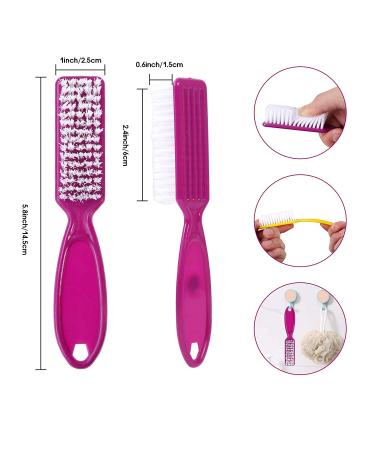 DAYGOS 24pcs Handle Grip Nail Brush - Nail Cleaning Scrub Brushes for Toes and Nails - Long Handle Pedicure Brushes for Men and Women - Multicolor - Buy Online on GoSupps.com