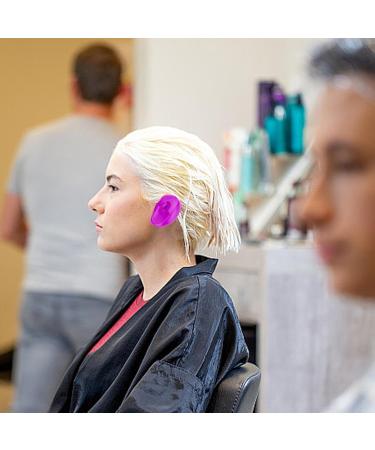 Besreey Silicone Ear Covers for Hair Styling - Ear Shield Protective Cover | Ear Protectors Ear Shower Covers Reusable Hair Dye Earmuffs Silicone for Home Salon Barber Purple - Buy Online on GoSupps.com