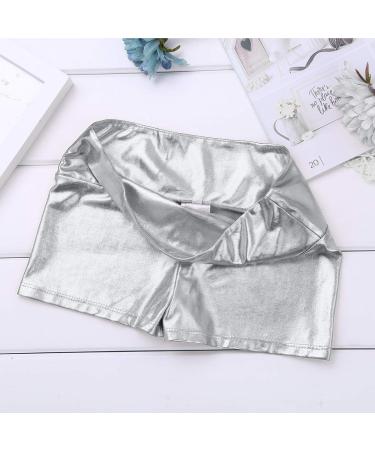 CHICTRY Kids Girls Sparkly High Waisted Dance Shorts in Silver 10-12 - Buy Online on GoSupps.com
