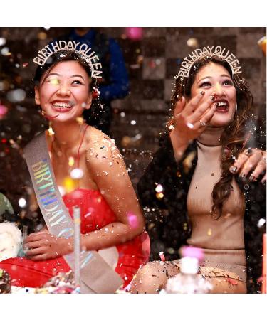 Rose Gold Birthday Queen Set - Tiara, Crown & Sash | Happy Birthday Accessories - Buy Online on GoSupps.com