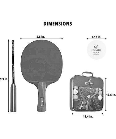 High Performance Ping Pong Paddles Set - 4 Rackets, 8 Balls, and Carrying Case for Indoor/Outdoor Tournaments - Buy Online on GoSupps.com