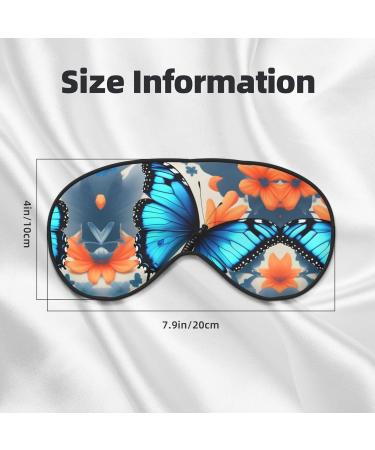 Blue Butterfly Double-Sided Sleep Eye Mask | Soft Adjustable Blindfold Block Light - Comfort for Sleep | Shop Now - Buy Online on GoSupps.com