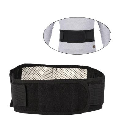 Tourmaline Self-Warming Magnetic Therapy Waist Belt - Lumbar Support 43.3x5.9 Inches Black Protection Wrap for Pain Relief - Buy Online on GoSupps.com