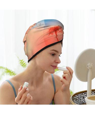 Hair Towel Wrap for Quick Drying | Button Turban & Head Towel | The Sunset of Dandelion Design - Buy Online on GoSupps.com