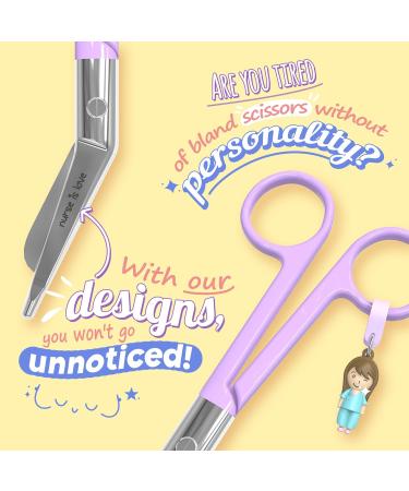 Nurse Love Nursing Scissors | Stainless Steel Purple Bandage Scissors for First Aid & Wound Care - Buy Online on GoSupps.com