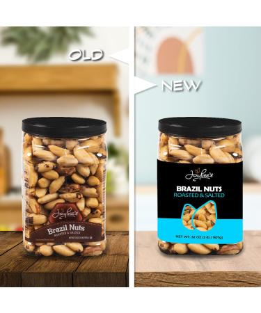 Roasted Salted Brazil Nuts - 32 oz (2 Pounds) | Healthy Snack for Vegan, Keto & Paleo Diets | Kosher & 100% Natural | Ideal for Baking & Cooking - Buy Online on GoSupps.com