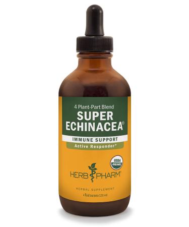 Herb Pharm Certified Organic Super Echinacea Liquid Extract for Active Immune System Support - 4 Oz 4 Fl Oz (Pack of 1)