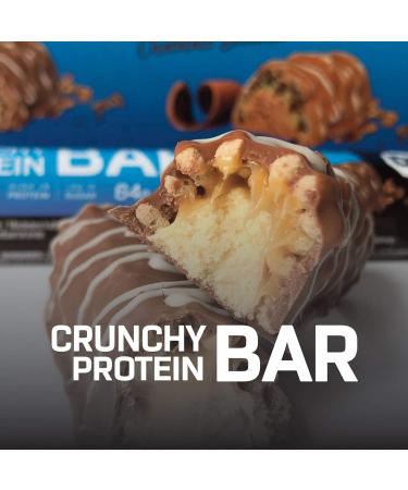BODYLAB24 Crunchy Protein Bar Schoko Brownie - 12 x 64g | High Protein Low Sugar | 20g Protein Per Bar | Delicious Chocolate Coating - Buy Online on GoSupps.com