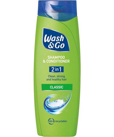 Wash & Go 2 in 1 Classic Shampoo and Conditioner - Pack of 9 Bottles - Buy Online on GoSupps.com