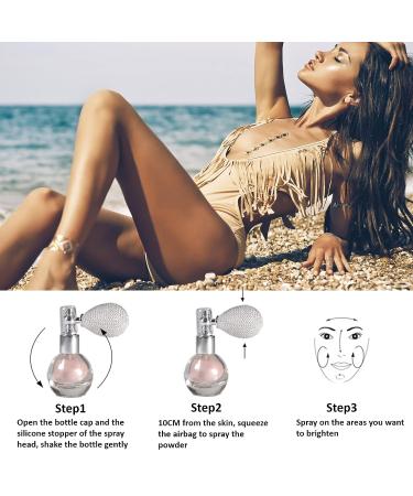 Champagne Gold Highlighter Powder Mist - Face, Hair & Body Glitter Spray - Buy Online on GoSupps.com