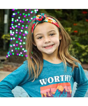 FROG SAC Floral Headbands Set for Girls, Teens, and Women - 4 Stretch Flower Headwraps in Soft Rose Bun Style - Cute and Comfortable Fashion Head Bands - Buy Online on GoSupps.com