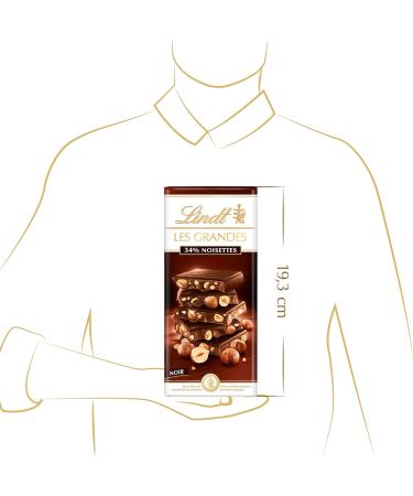 Lindt - Tablette LES GRANDES 34% Noisettes - Chocolat Noir 150g Noisette 150g - Buy Online on GoSupps.com