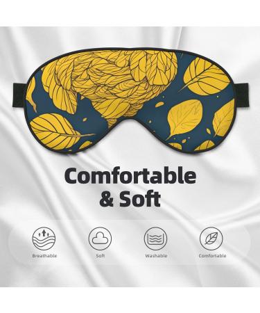 Yellow Leaves Chicken Soft Sleep Eye Mask - Breathable Female Eye Patch for Travel & Relaxation - Buy Online on GoSupps.com