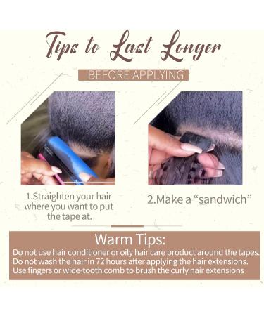 RUNATURE 22 Inch Wavy Tape in Human Hair Extensions - Brown Natural Curly 50g 2-Tape #2-NW - Buy Online on GoSupps.com