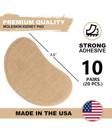 Adhesive Moleskin for Feet - Blister Bandages Precut Metatarsal Pads - 10 Pairs (20 Pieces) - Callus Heel Corns Blister Prevention - Buy Online on GoSupps.com