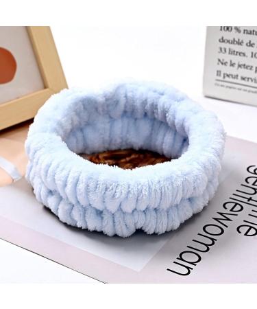 amangul 1Piece Wash Towel Wrist Wristbands Terry Scrunchies Plush Makeup Supply Terry Wristband Absorbent Wash Towel(Light Blue) - Buy Online on GoSupps.com