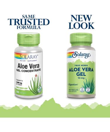 Solaray Aloe Vera Gel Concentrate â€“ 100 VegCaps for Digestive & Skin Support - Buy Online on GoSupps.com